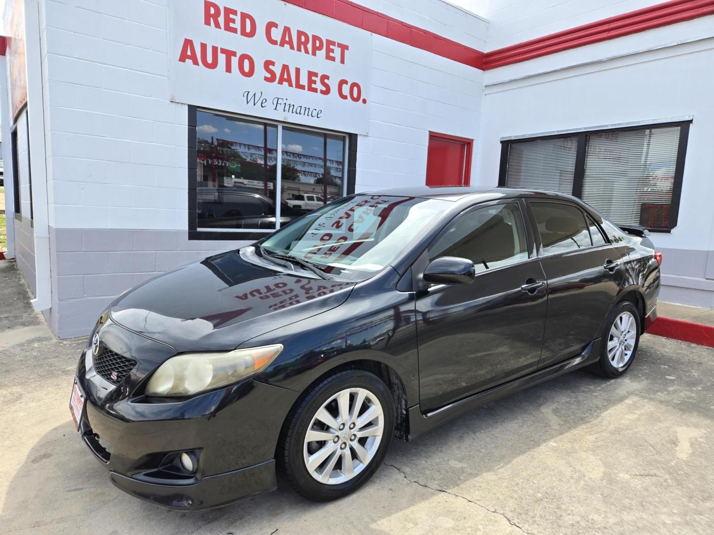 2010 BLACK /BLACK Toyota Corolla S 4-Speed AT (1NXBU4EE9AZ) with an 1.8L L4 DOHC 16V engine, 4-Speed Automatic Overdrive transmission, located at 503 West Court, Seguin, TX, 78155, (830) 379-3373, 29.568621, -97.969803 - 2010 Toyota Corolla S 4-Speed AT with a 1.8L L4 DOHC 16V, Automatic, Tilt, Cruise, AM/FM/CD/AUX Stereo, Power Windows, Locks and Side Mirrors, Tinted Windows, Alloy Wheels, Rear Defroster and more!! - Photo#0