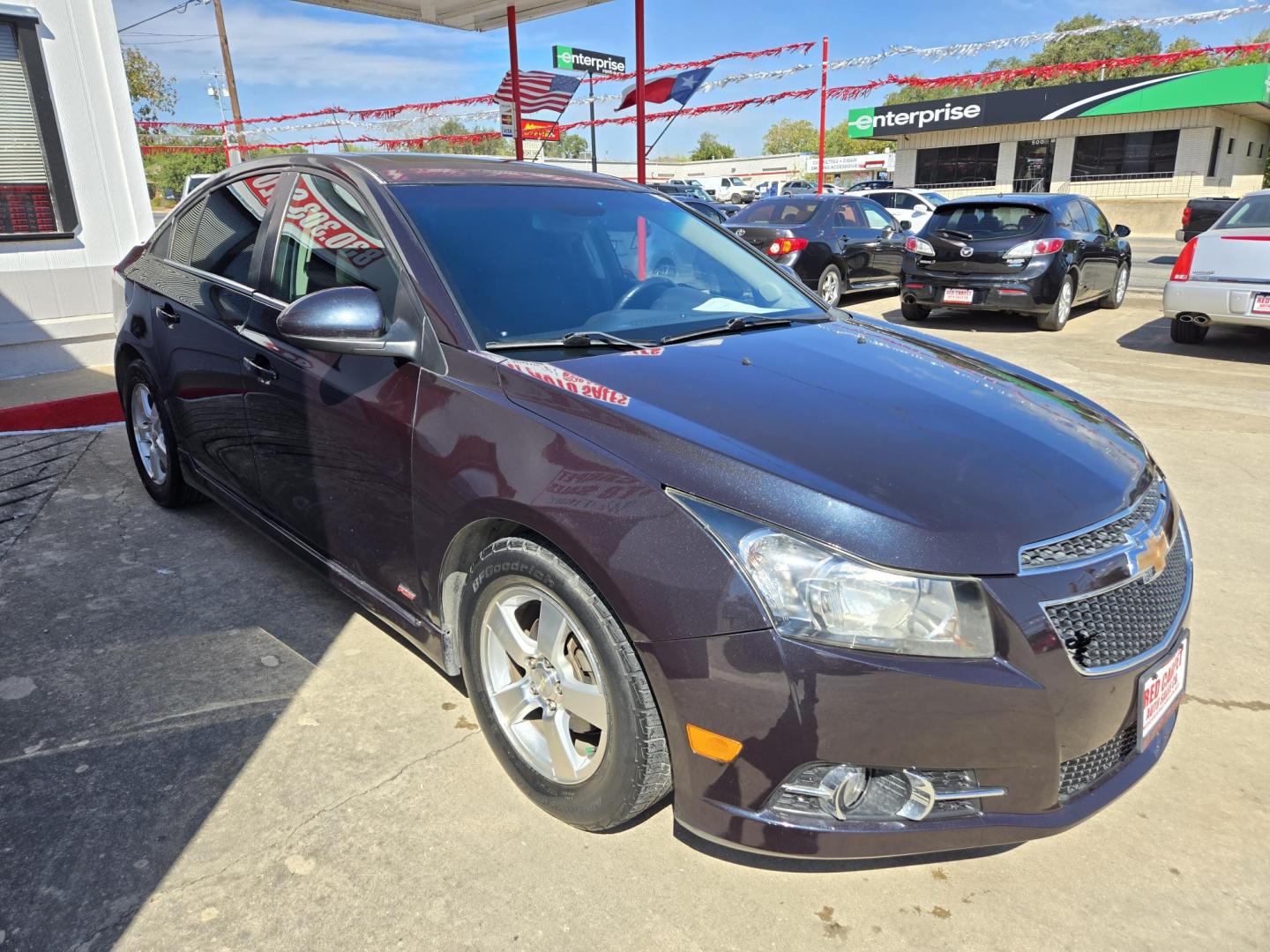 2014 Blue /Black Chevrolet Cruze 1LT Manual (1G1PD5SB9E7) with an 1.4L L4 DOHC 16V TURBO engine, 6-Speed Manual transmission, located at 503 West Court, Seguin, TX, 78155, (830) 379-3373, 29.568621, -97.969803 - Photo#2