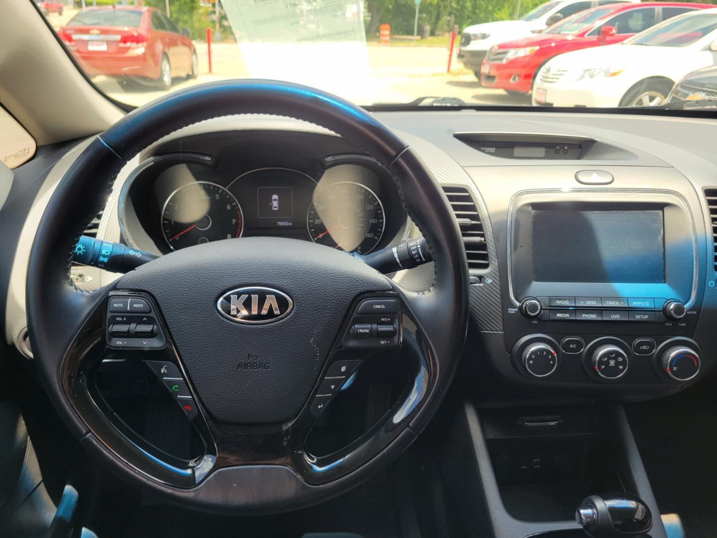 2017 Blue Kia Forte LX 6A (3KPFL4A74HE) with an 2.0L L4 DOHC 16V engine, 6A transmission, located at 503 West Court, Seguin, TX, 78155, (830) 379-3373, 29.568621, -97.969803 - Photo#5