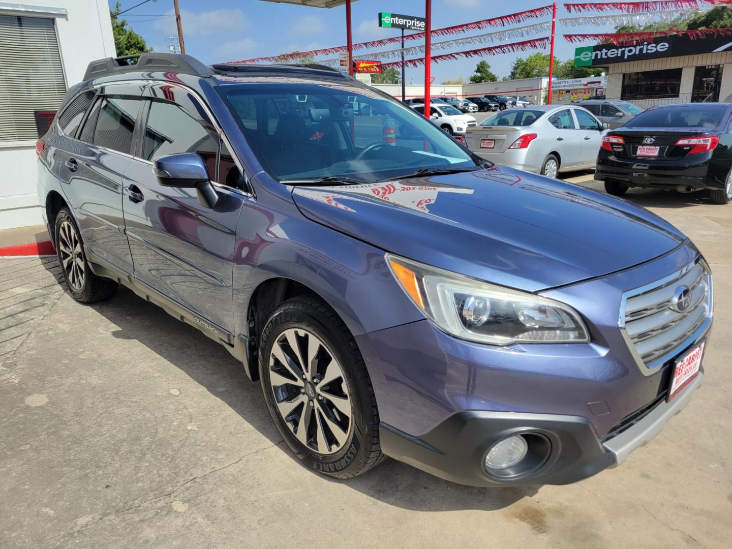 2017 BLUE /BLACK Subaru Outback 3.6R Limited (4S4BSENC3H3) with an 3.6L H6 DOHC 24V engine, Automatic transmission, located at 503 West Court, Seguin, TX, 78155, (830) 379-3373, 29.568621, -97.969803 - Photo#1