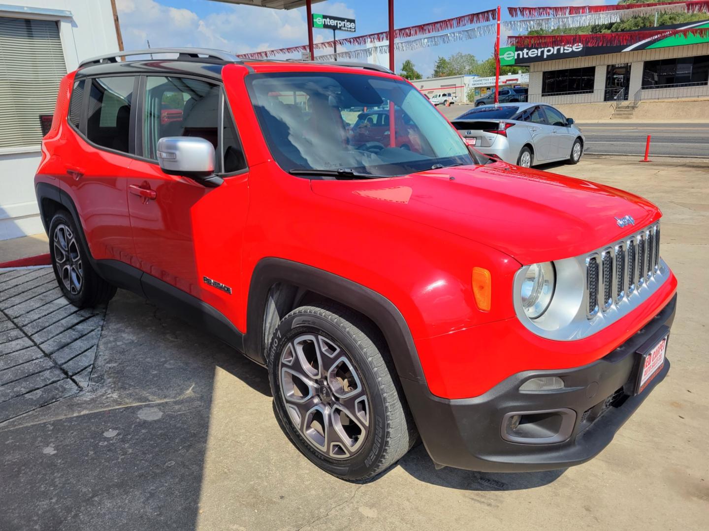 2015 Red /BLACK Jeep Renegade Limited FWD (ZACCJADT6FP) with an 2.4L L4 engine, 9-Speed Automatic transmission, located at 503 West Court, Seguin, TX, 78155, (830) 379-3373, 29.568621, -97.969803 - 2015 Jeep Renegade Limited FWD with a 2.4L L4, Automatic, Tilt, Cruise, AM/FM Touchscreen Stereo, Power Windows, Locks, Seat and Side Mirrors, Bluetooth, Leather Seats, Heated Seats, Heated Steering Wheel, Dual Climate Control, Alloy Wheels, Rear Wiper, Rear Defroster and more!! - Photo#1