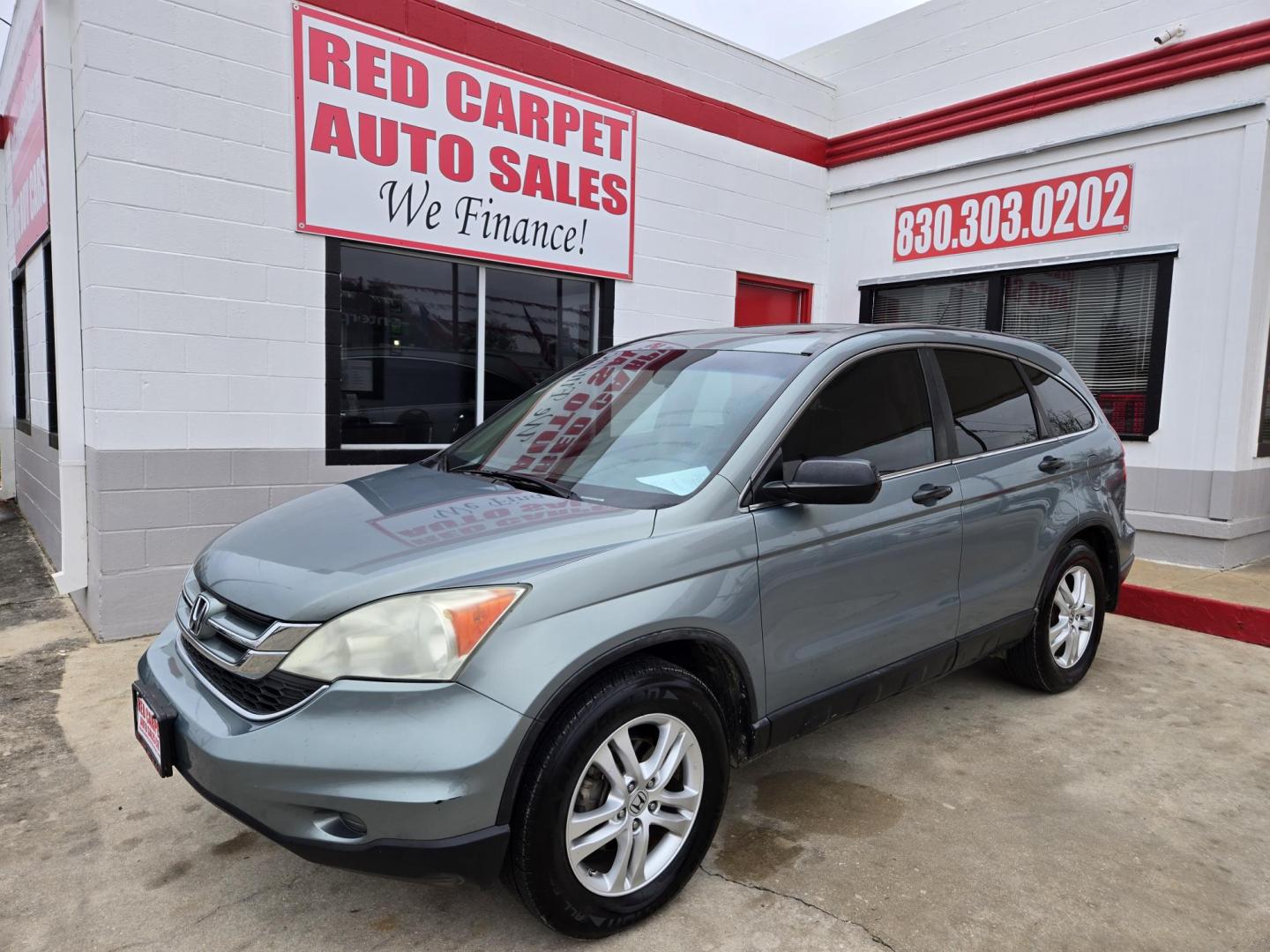 2011 Green Honda CR-V (5J6RE3H55BL) with an 2.4L I4 F DOHC 16V engine, Automatic transmission, located at 503 West Court, Seguin, TX, 78155, (830) 379-3373, 29.568621, -97.969803 - Photo#0