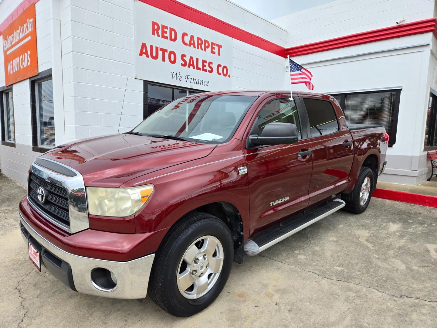 2008 Maroon Toyota Tundra (5TFET54138X) with an 4.7L V8 F DOHC 32V engine, Automatic transmission, located at 503 West Court, Seguin, TX, 78155, (830) 379-3373, 29.568621, -97.969803 - Photo#0