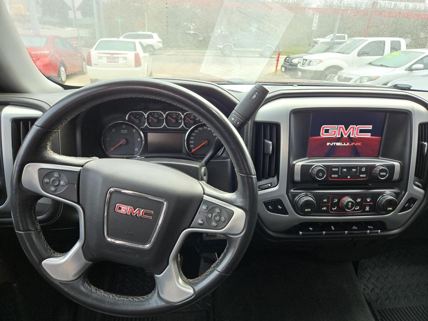 2015 Maroon /BLACK GMC Sierra 1500 SLE Double Cab 4WD (1GTV2UECXFZ) with an 5.3L V8 OHV 16V engine, 6-Speed Automatic transmission, located at 503 West Court, Seguin, TX, 78155, (830) 379-3373, 29.568621, -97.969803 - Photo#5