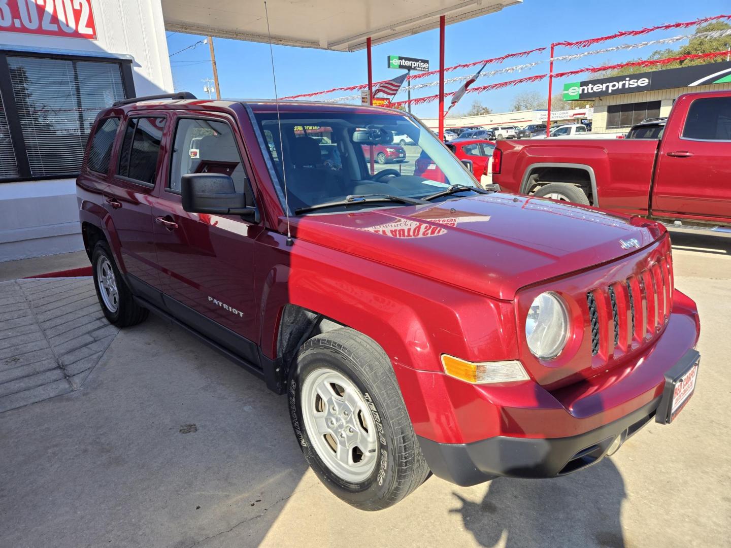 2015 Red Jeep Patriot Sport 2WD (1C4NJPBB7FD) with an 2.4L L4 DOHC 16V engine, Automatic transmission, located at 503 West Court, Seguin, TX, 78155, (830) 379-3373, 29.568621, -97.969803 - 2015 Jeep Patriot Sport 2WD with a 2.4L L4 DOHC 16V, Automatic, Tilt, Cruise, AM/FM Touchscreen Stereo, Power Windows, Locks and Side Mirrors, Tinted Windows, Alloy Wheels, Rear Wiper, Rear Defroster and more!! - Photo#1