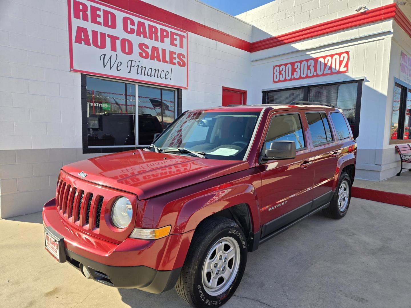 2015 Red Jeep Patriot Sport 2WD (1C4NJPBB7FD) with an 2.4L L4 DOHC 16V engine, Automatic transmission, located at 503 West Court, Seguin, TX, 78155, (830) 379-3373, 29.568621, -97.969803 - 2015 Jeep Patriot Sport 2WD with a 2.4L L4 DOHC 16V, Automatic, Tilt, Cruise, AM/FM Touchscreen Stereo, Power Windows, Locks and Side Mirrors, Tinted Windows, Alloy Wheels, Rear Wiper, Rear Defroster and more!! - Photo#0