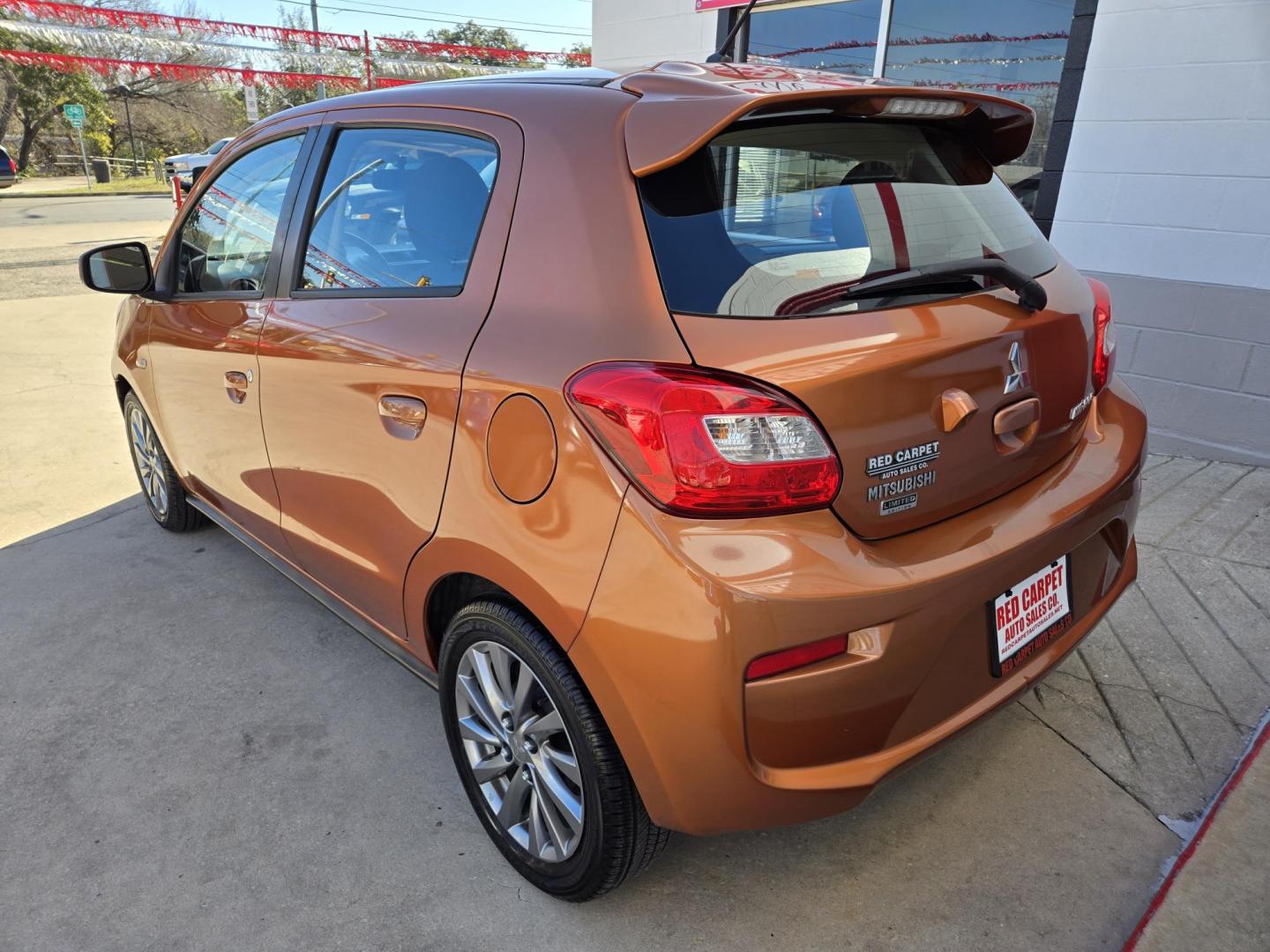 2019 Orange Mitsubishi Mirage GT (ML32A5HJ7KH) with an 1.2L L3 DOHC engine, CVT transmission, located at 503 West Court, Seguin, TX, 78155, (830) 379-3373, 29.568621, -97.969803 - Photo#3