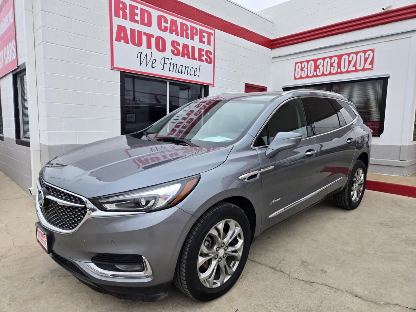 2018 GRAY Buick Enclave Avenir FWD (5GAERDKW2JJ) with an 3.6L V6 DOHC 24V engine, 9A transmission, located at 503 West Court, Seguin, TX, 78155, (830) 379-3373, 29.568621, -97.969803 - 2018 Buick Enclave Avenir FWD with a 3.6L V6 DOHC 24V, Automatic, Tilt, Cruise, AM/FM/AUX Touchscreen Stereo, Power Windows, Locks, Seats and Side Mirrors, Bluetooth, Leather Seating, Dual Climate Control, Rear A/C, Heated and Cooled Seats, Power Sunroof, Third Row Seating, Power Rear Hatch, Onstar - Photo#0